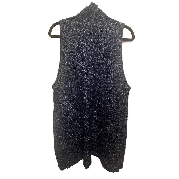 Chicos Women’s Sleeveless Open Knit Long Cardigan Sweater Size 2 Large Blue - Picture 2 of 10